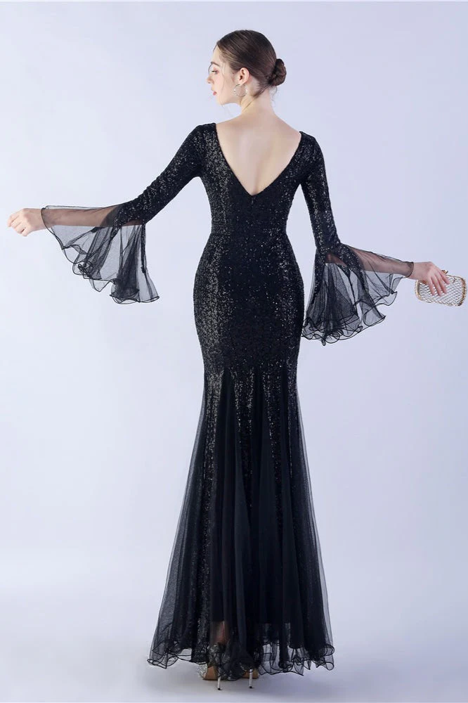 Sequin Ruffled Mesh Party Dress - Image 4