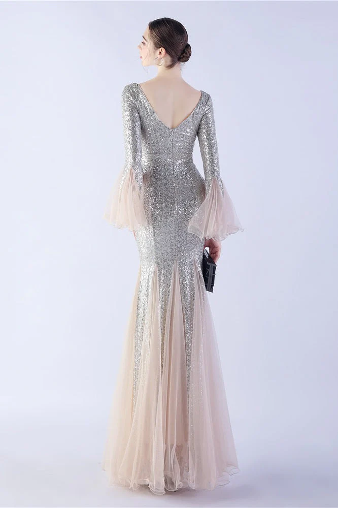 Sequin Ruffled Mesh Party Dress - Image 8