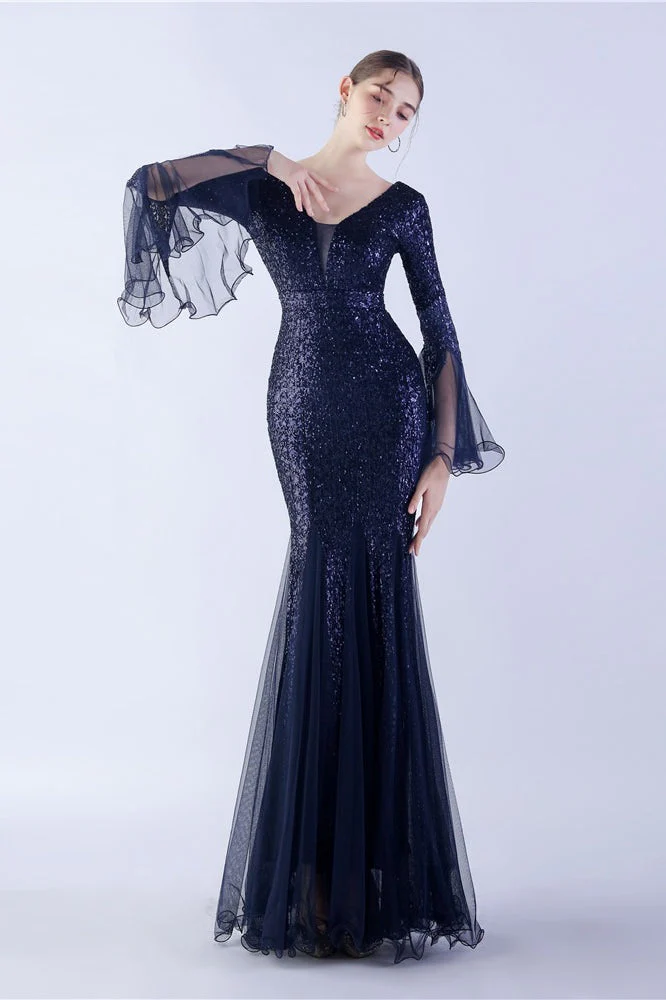 Sequin Ruffled Mesh Party Dress - Image 9