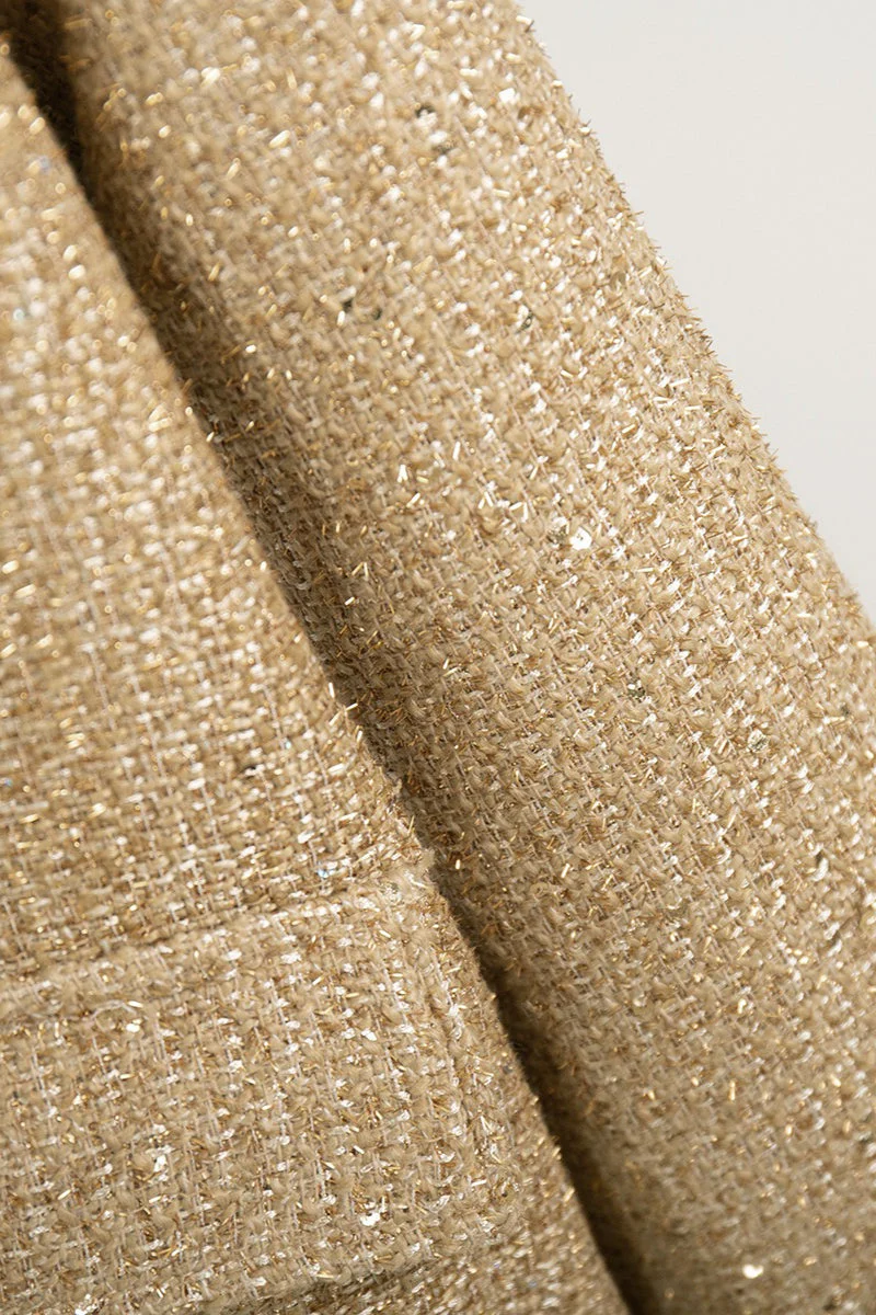 Sequin Stand Collar Pocket Jacket - Image 14