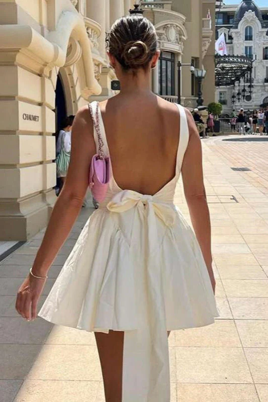 Sexy Backless Bow Tie Party Dress - Image 7