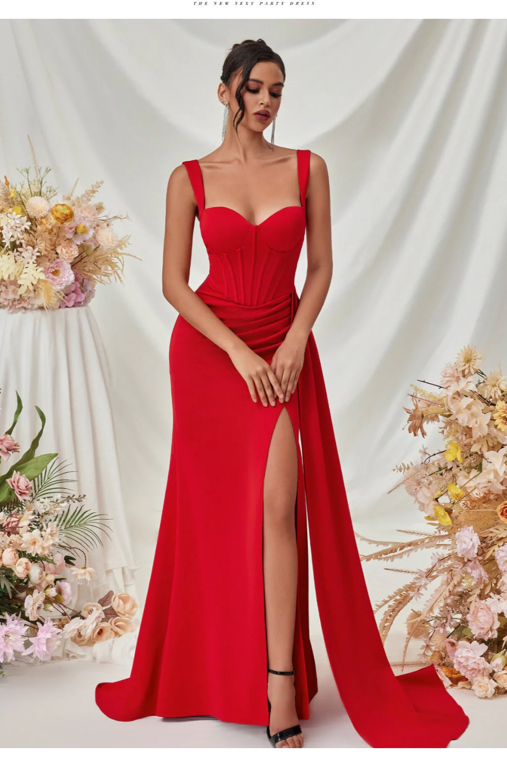 Sexy Bodycon Slit Maxi Party Dress - Image 14