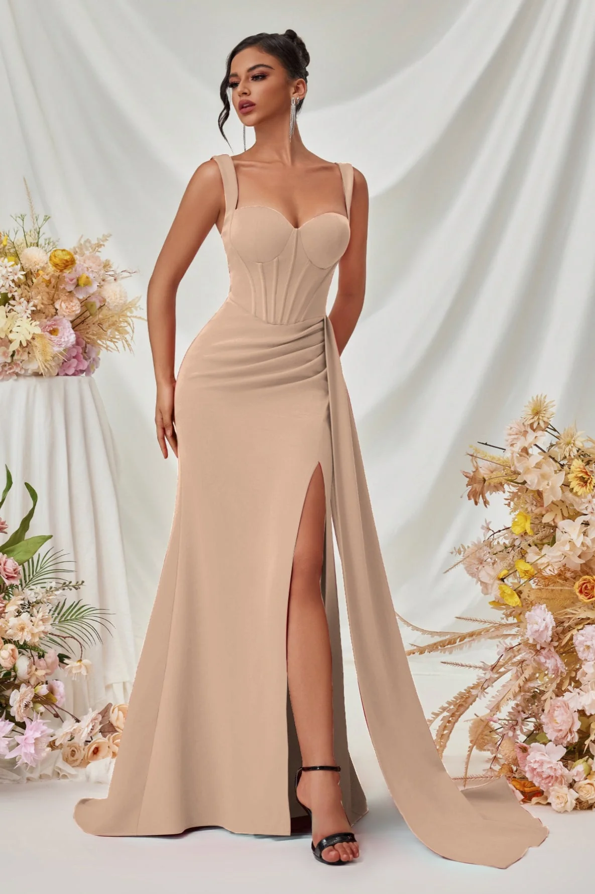 Sexy Bodycon Slit Maxi Party Dress - Image 18