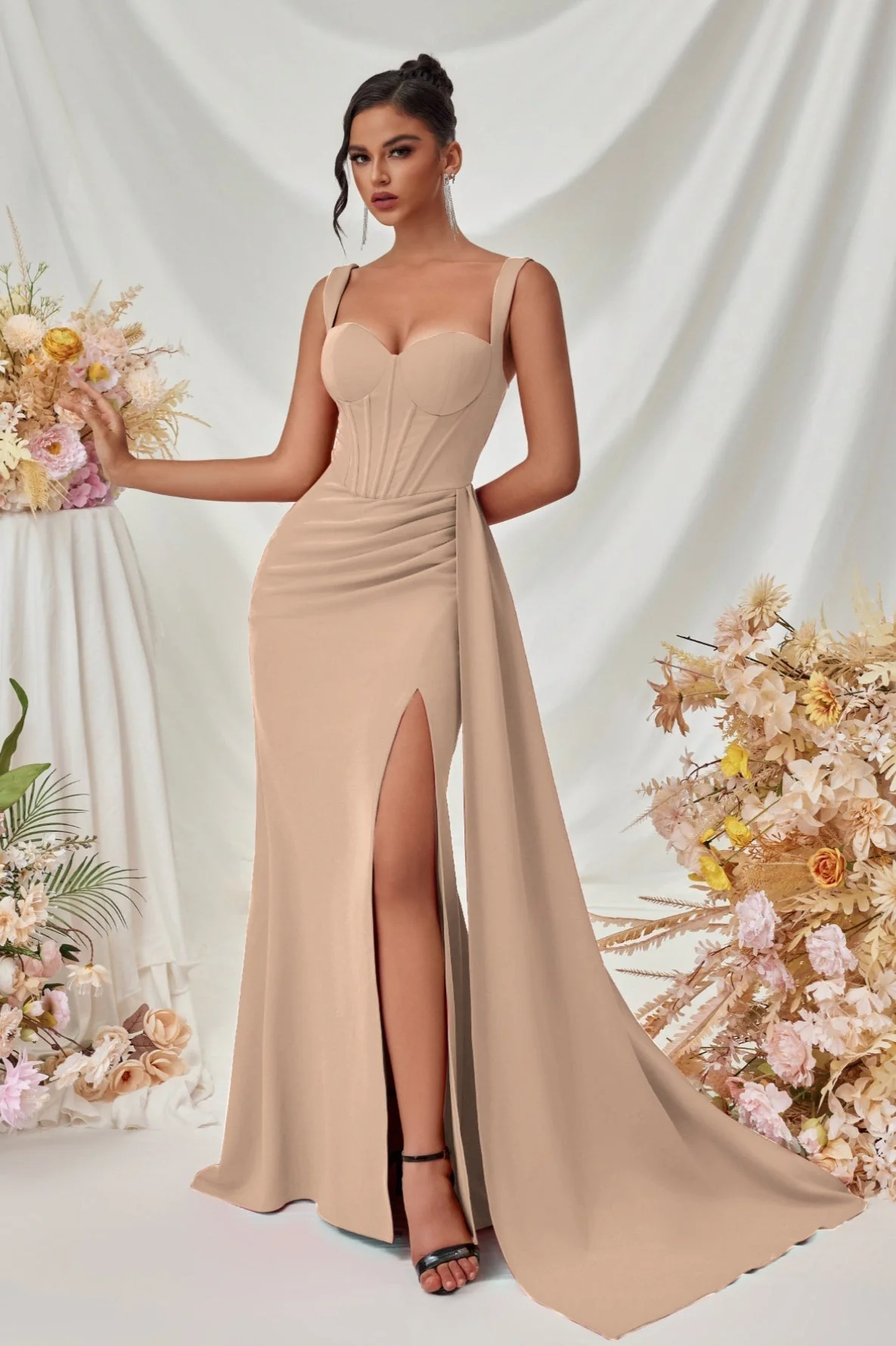Sexy Bodycon Slit Maxi Party Dress - Image 19