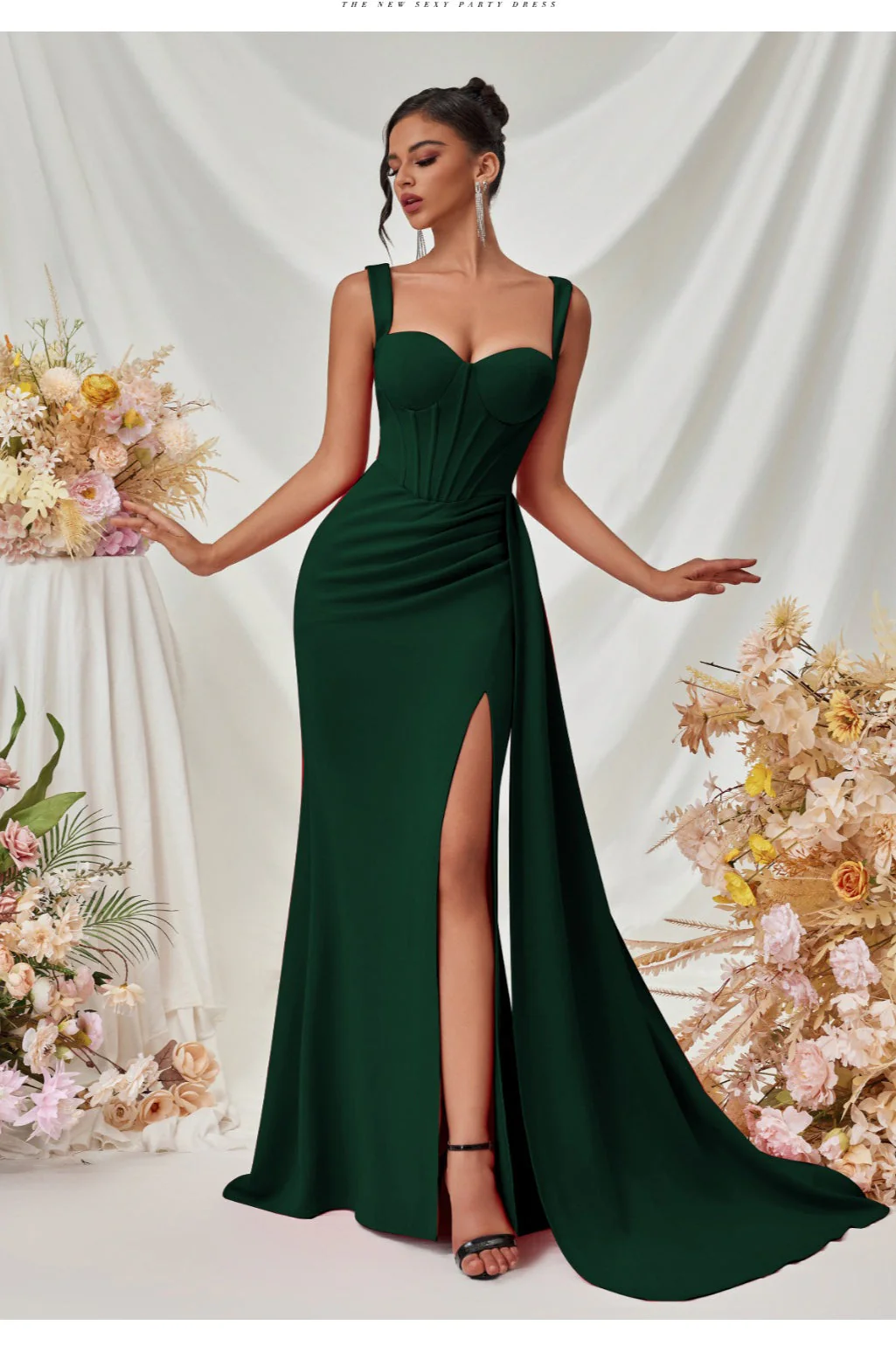 Sexy Bodycon Slit Maxi Party Dress - Image 7