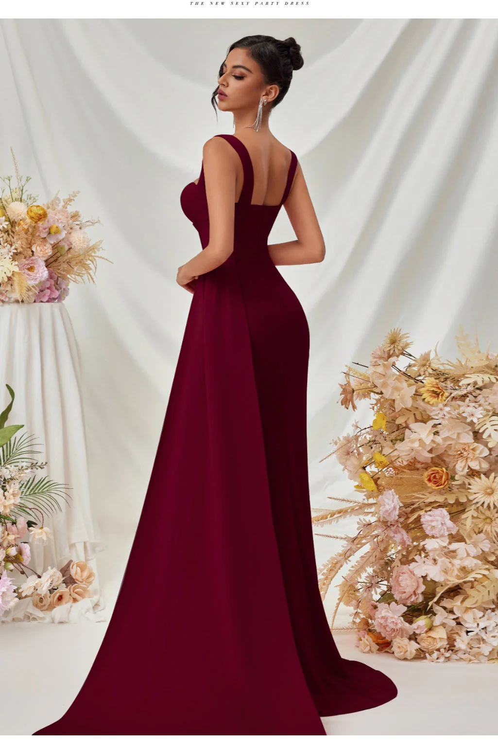 Sexy Bodycon Slit Maxi Party Dress - Image 8