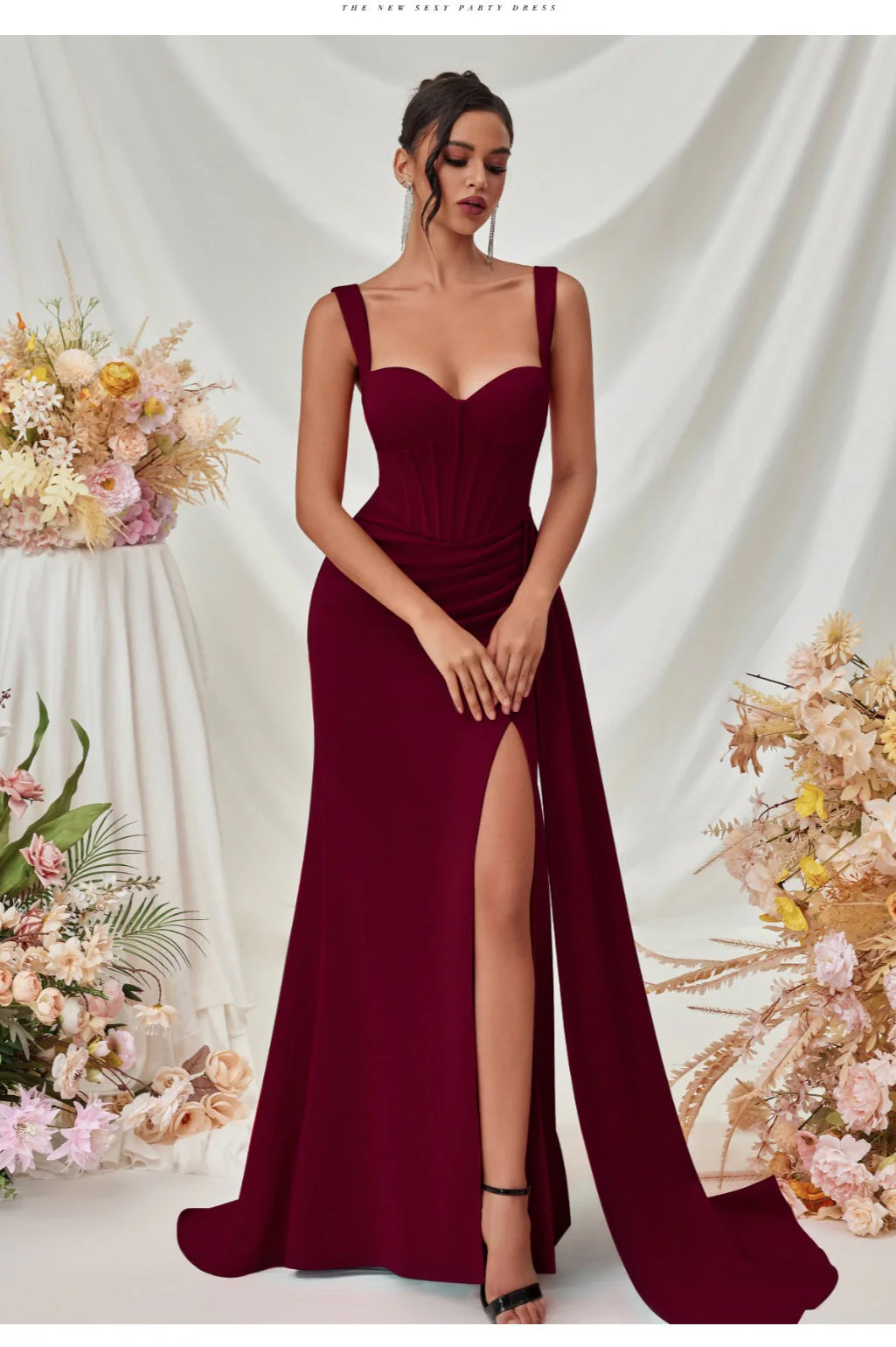 Sexy Bodycon Slit Maxi Party Dress - Image 9