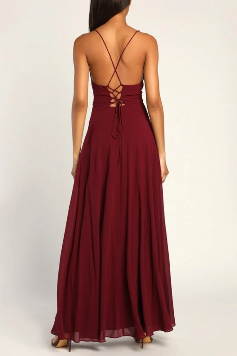 Sexy Halter Backless Maxi Formal Dress - Image 2