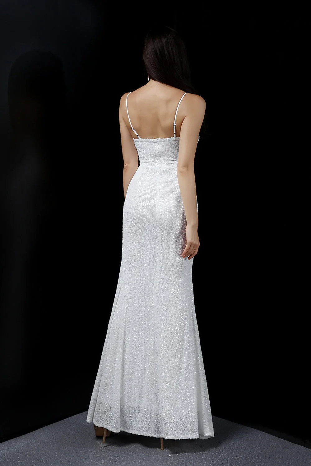Sexy Slim Fishtail Party Dress with Belt - Image 6
