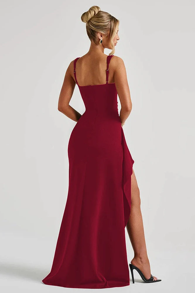 Sexy Spaghetti Strap High Slit Maxi Party Dress - Image 12