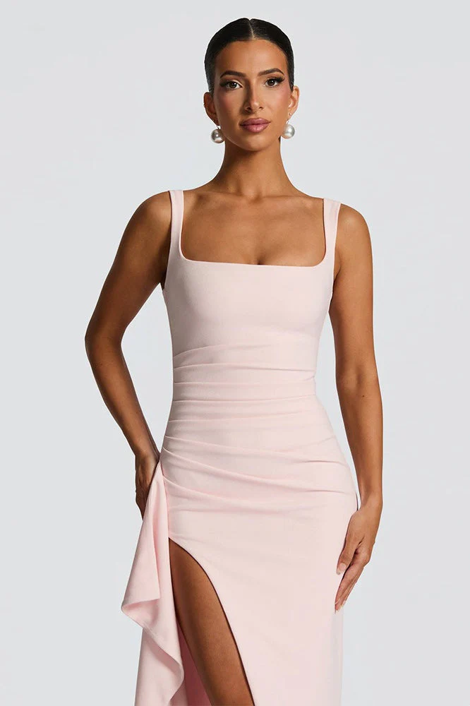 Sexy Spaghetti Strap High Slit Maxi Party Dress - Image 3