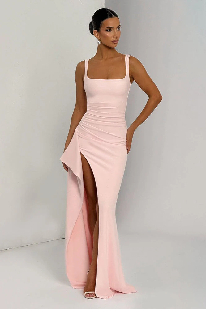 Sexy Spaghetti Strap High Slit Maxi Party Dress - Image 4