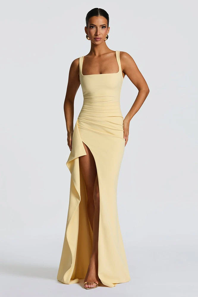 Sexy Spaghetti Strap High Slit Maxi Party Dress - Image 5