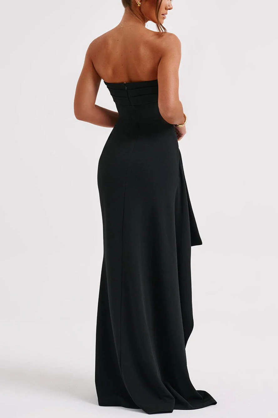 Sexy Strapless Slit Evening Party Dress - Image 9