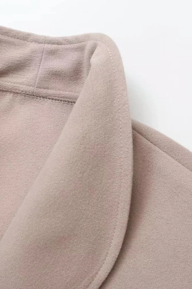 Short Double-Breasted Wool Jacket - Image 8