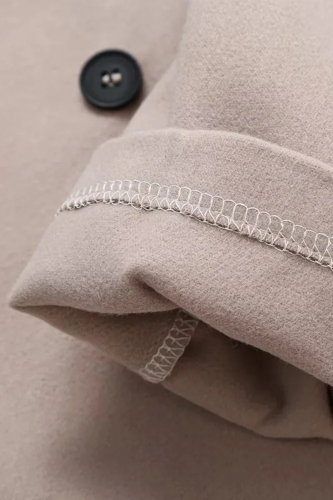 Short Double-Breasted Wool Jacket - Image 9