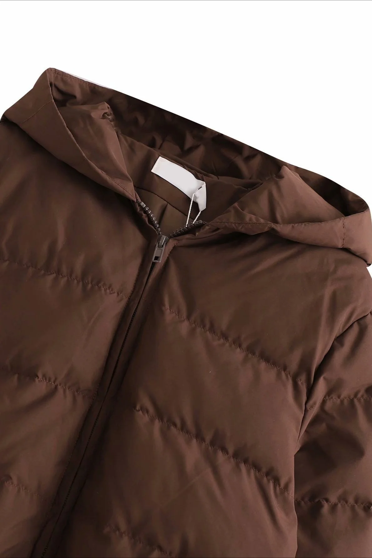 Short Hooded Quilted Puffer Jacket - Image 6