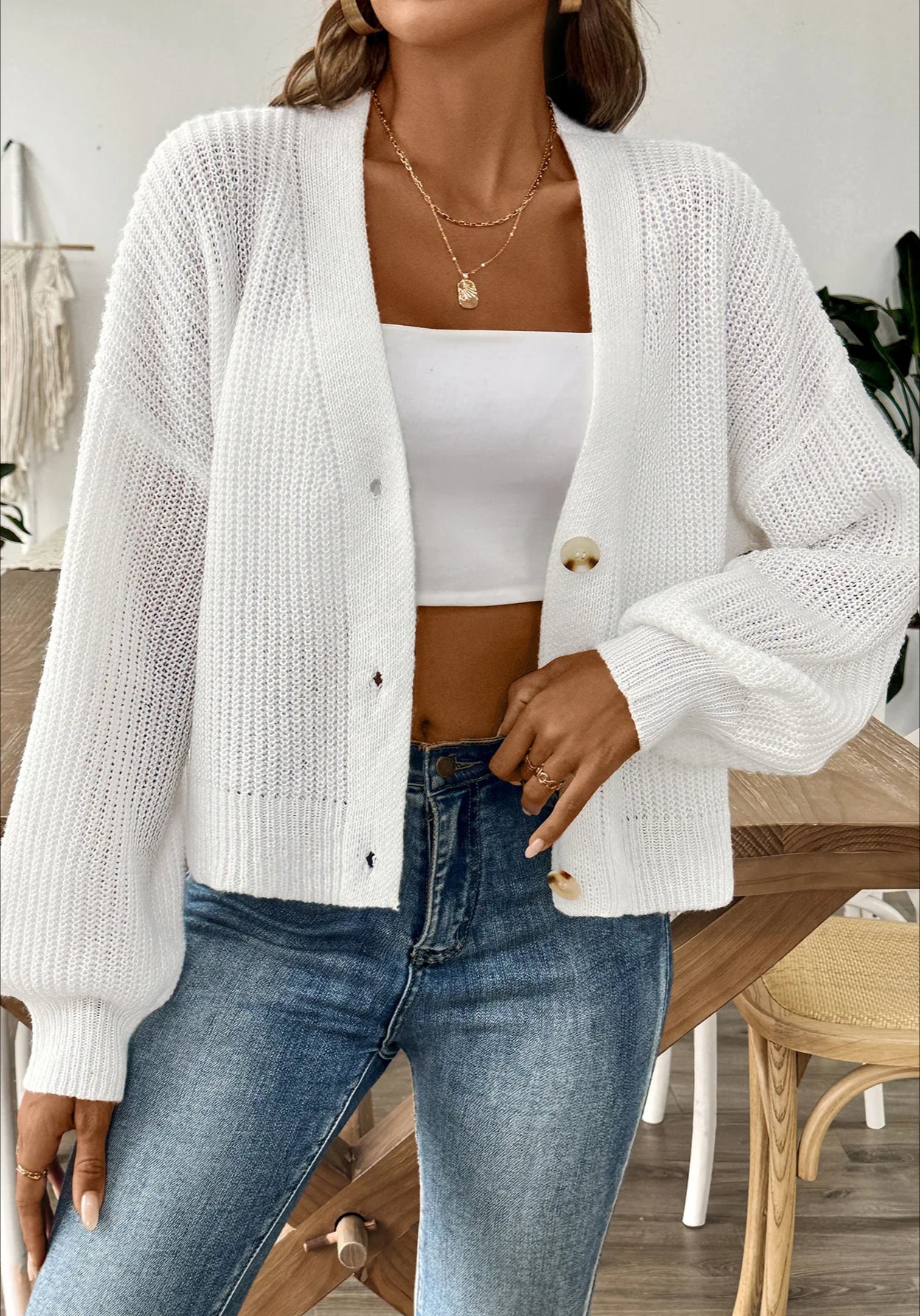 Short Knit Long Sleeve Cardigans - Image 16