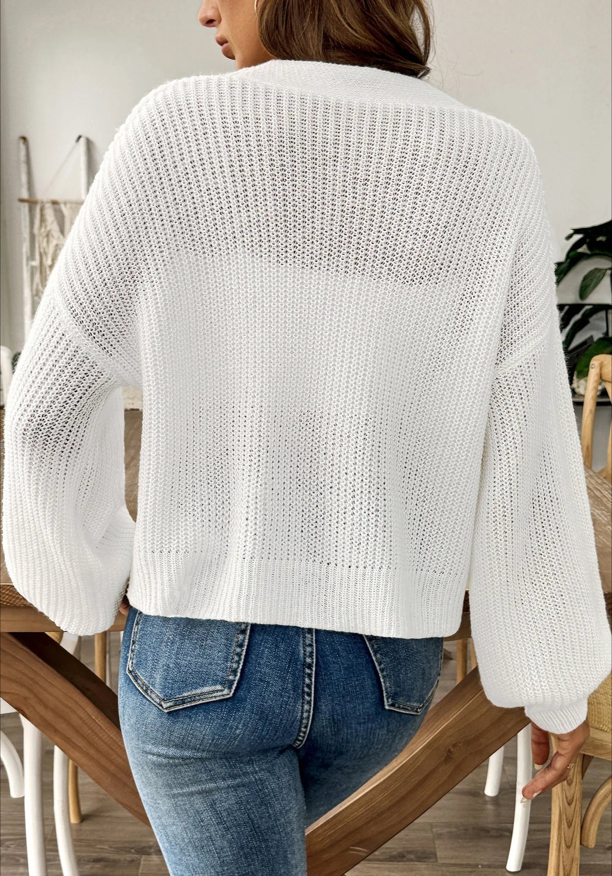 Short Knit Long Sleeve Cardigans - Image 4