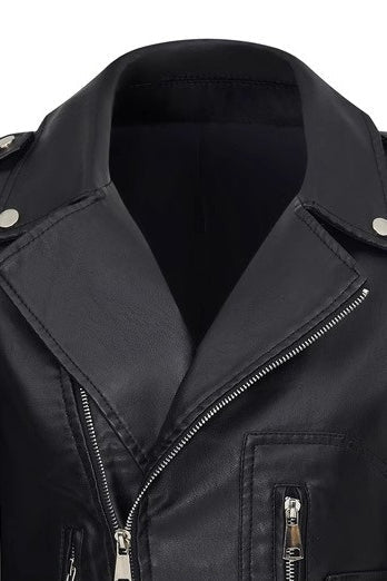 Short PU Leather Zip Jacket - Image 5