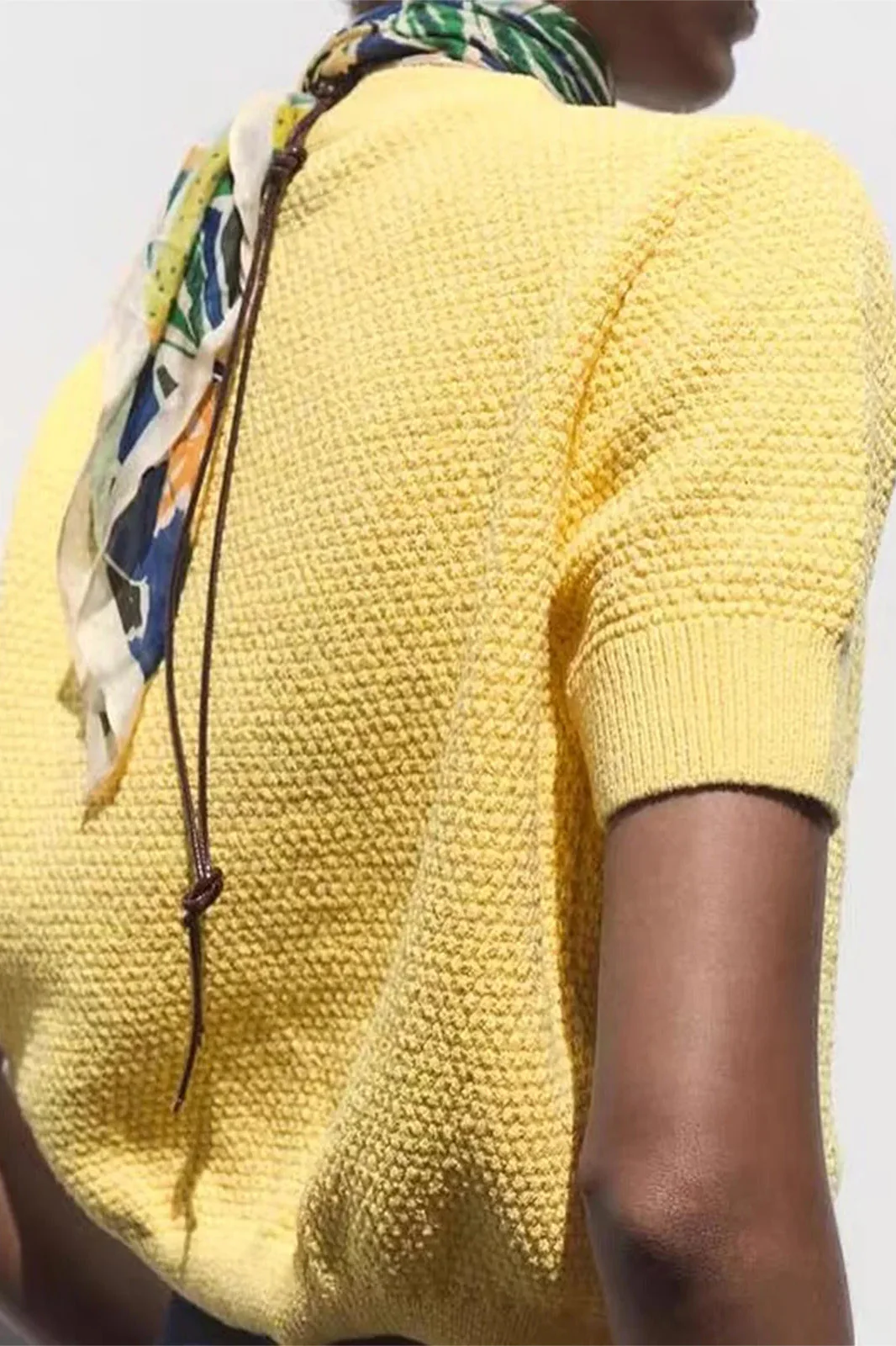 Short Sleeve Starfish Button Knit Cardigan - Image 9