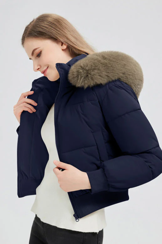 Short Waist Slim Puffer Coat - Image 11