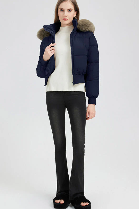 Short Waist Slim Puffer Coat - Image 12