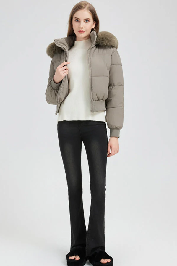 Short Waist Slim Puffer Coat - Image 2