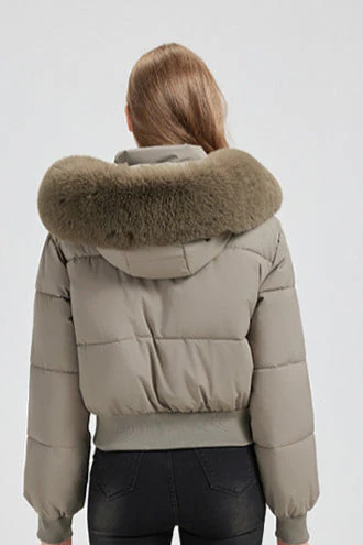 Short Waist Slim Puffer Coat - Image 4