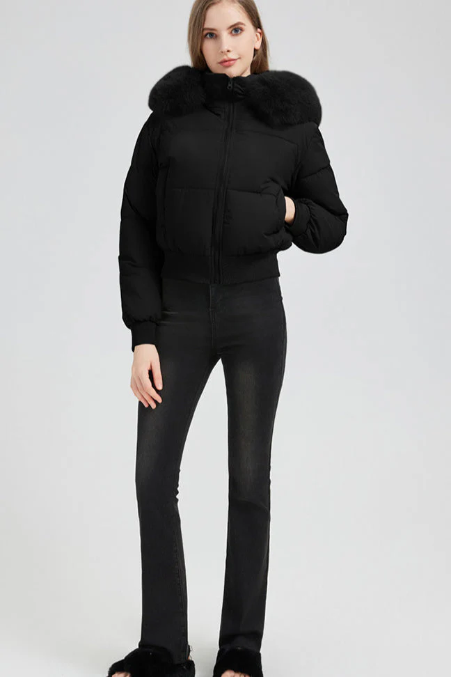 Short Waist Slim Puffer Coat - Image 9