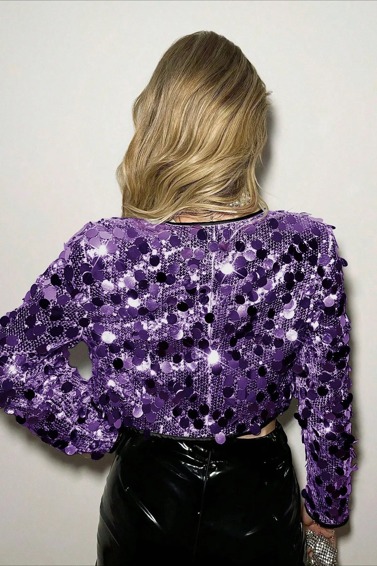 Silver Sequin Fashion Coat - Image 14