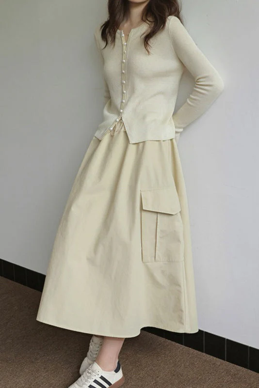 Sleek Wool Knit Cardigan - Image 5