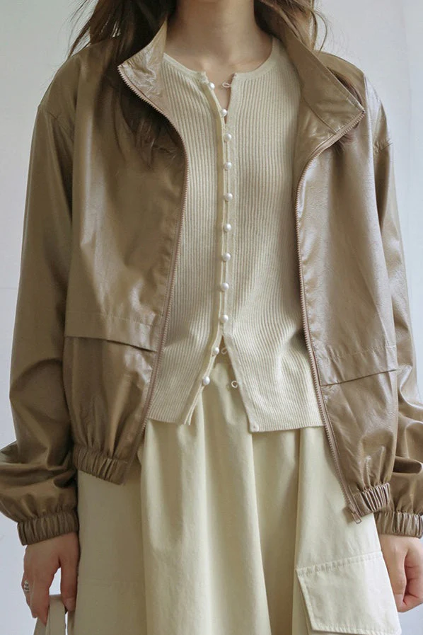 Sleek Wool Knit Cardigan - Image 8