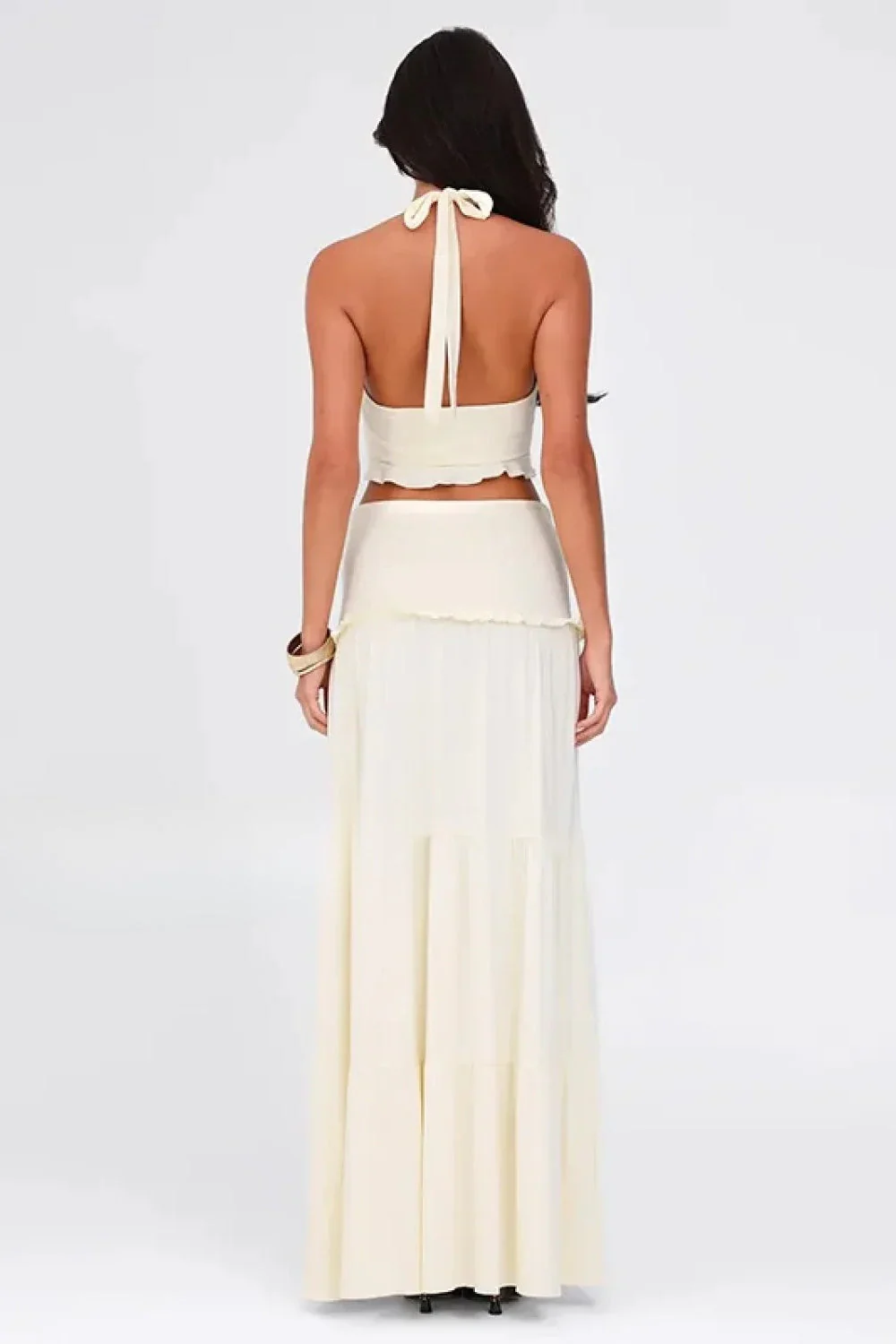 Sleeveless Halter Twist Co-ord Boho Dress - Image 5