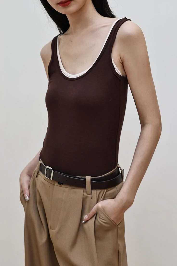 Sleeveless Wool Blend Knit Top - Image 2