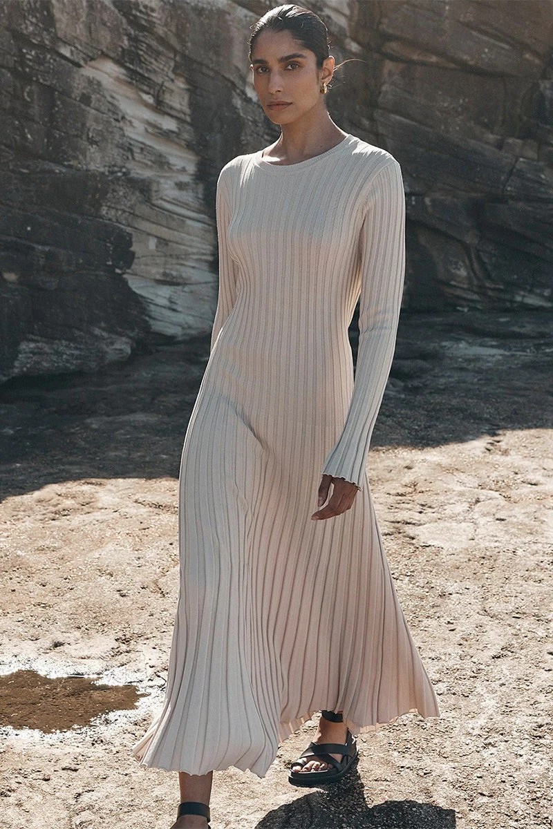 Slim Fit Crew Neck Sweater Dress - Image 4
