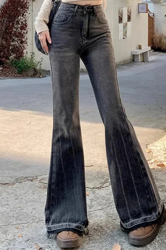 Slim Fit Elastic Bell Bottom Jeans - Image 10