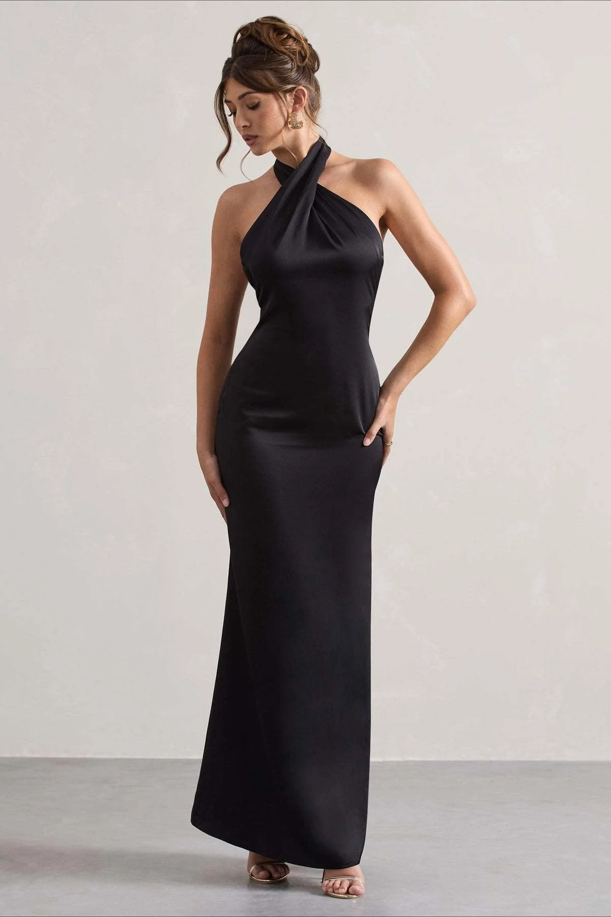 Slim Fit Halter Evening Party Dress - Image 3