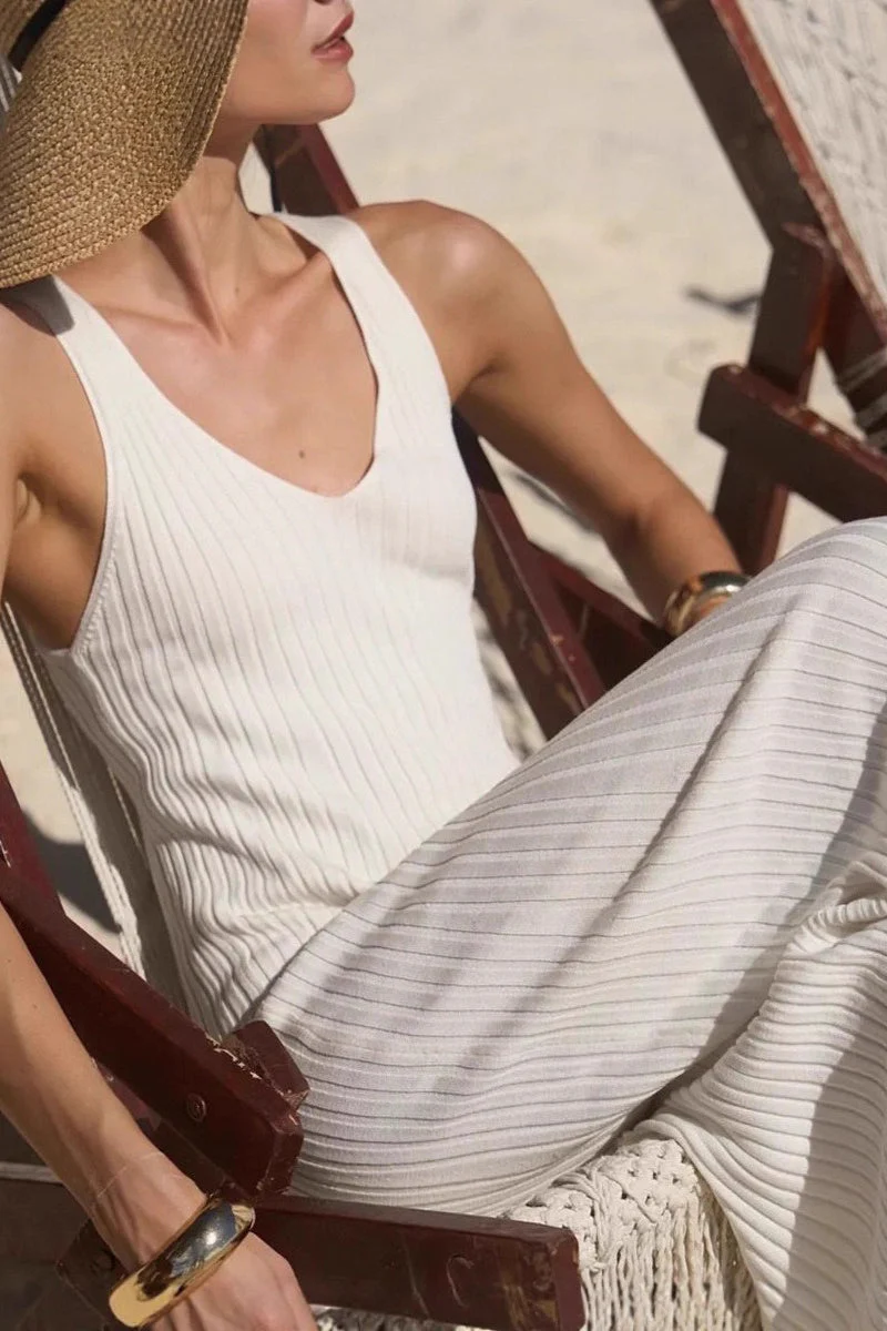 Slim Fit Knit Cami Sweater Dress - Image 6