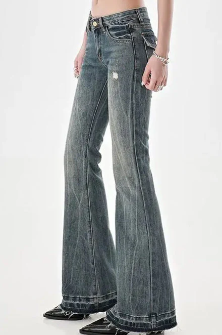 Slim Fit Low Waist Micro Flare Jeans - Image 19