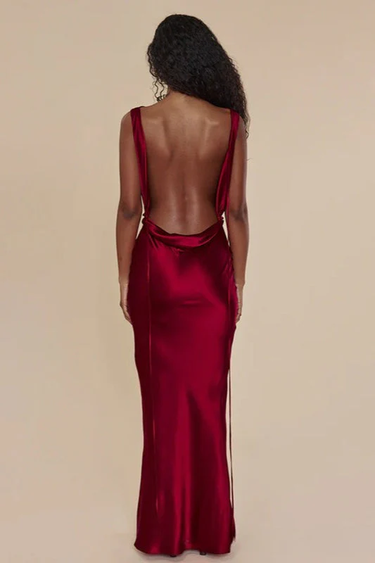Slim Fit Open Back Maxi Dress - Image 5