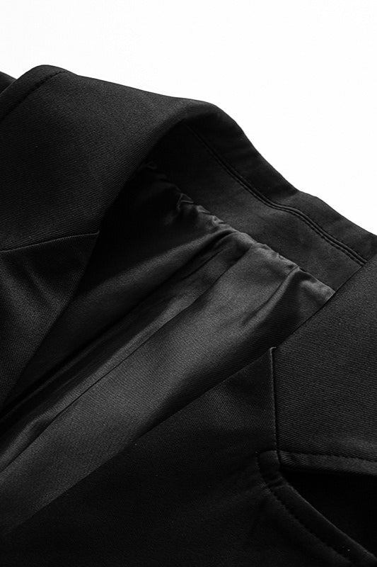 Slim Fit Padded Shoulder Blazer - Image 7