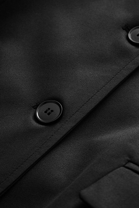 Slim Fit Padded Shoulder Blazer - Image 8