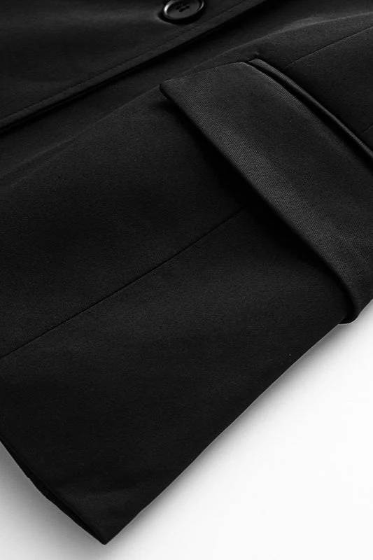 Slim Fit Padded Shoulder Blazer - Image 9
