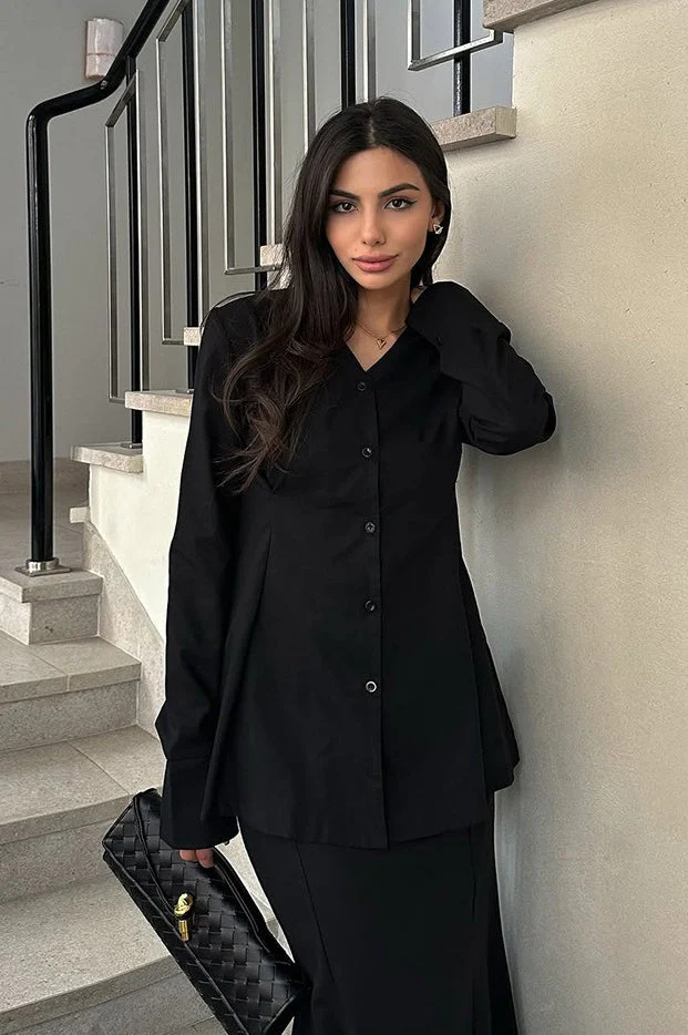 Slim Fit V Neck Blazer Two Piece Set - Image 7