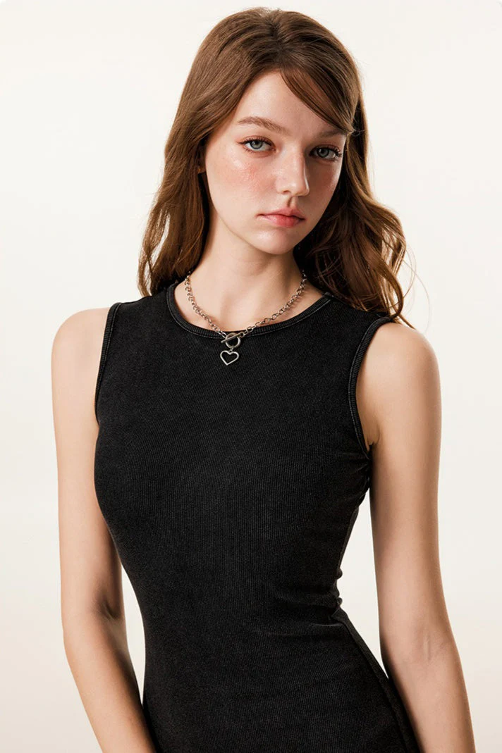 Slim Fitted Knit Tank Sweater Dress - Image 10