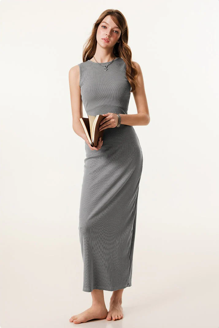 Slim Fitted Knit Tank Sweater Dress - Image 12