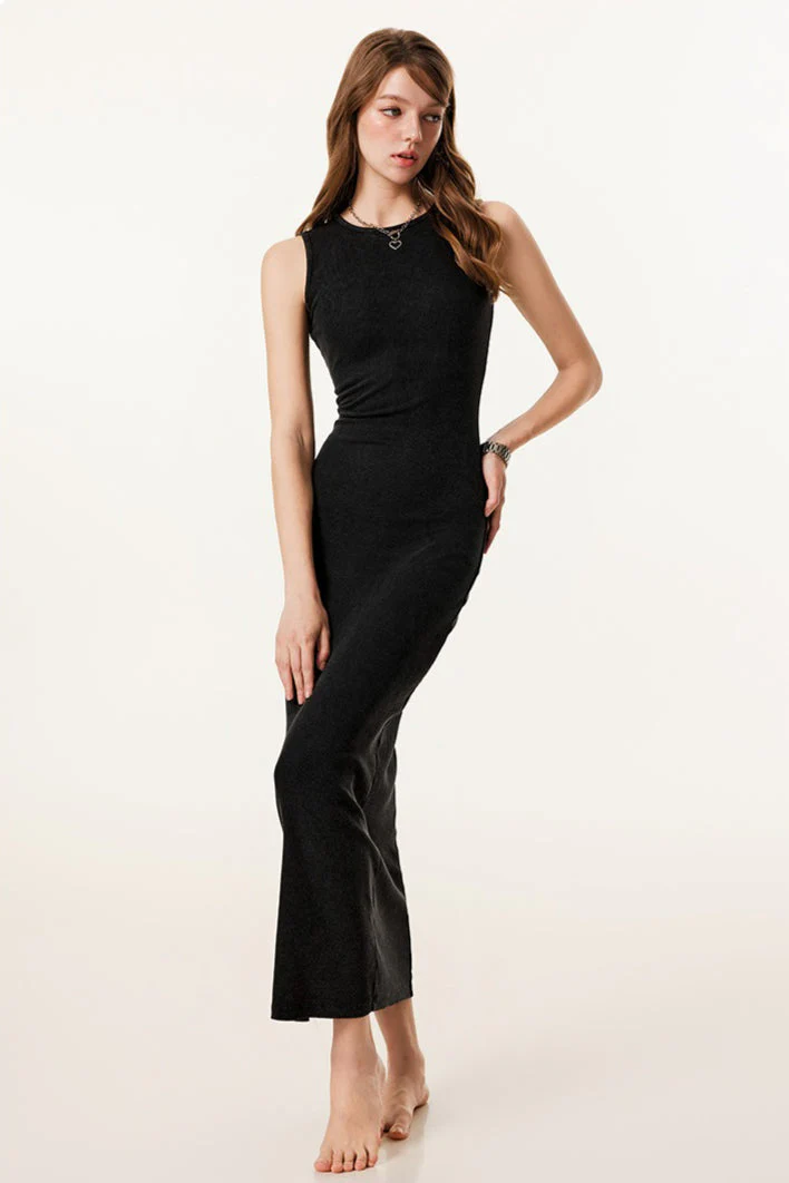 Slim Fitted Knit Tank Sweater Dress - Image 6