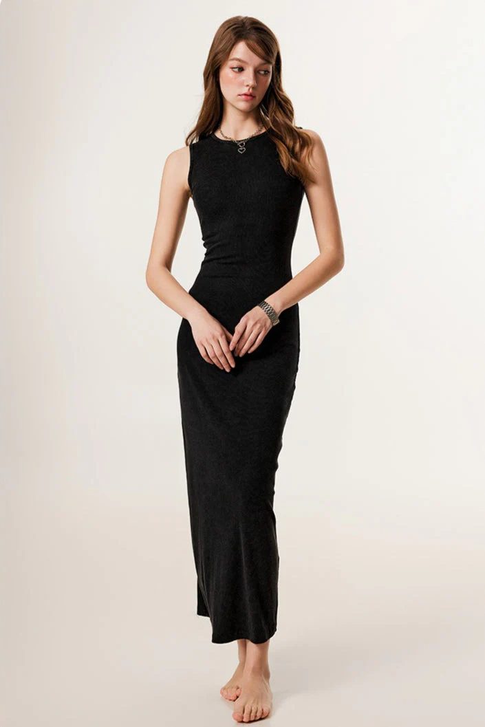 Slim Fitted Knit Tank Sweater Dress - Image 7