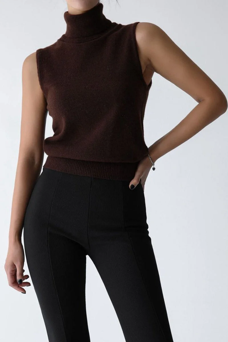 Slim Turtleneck Knit Top - Image 11